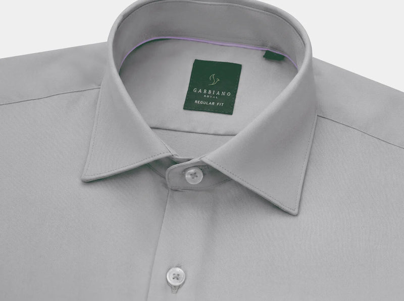 Gabbiano Royal Classic Bamboo Dress Shirt GreyFront 