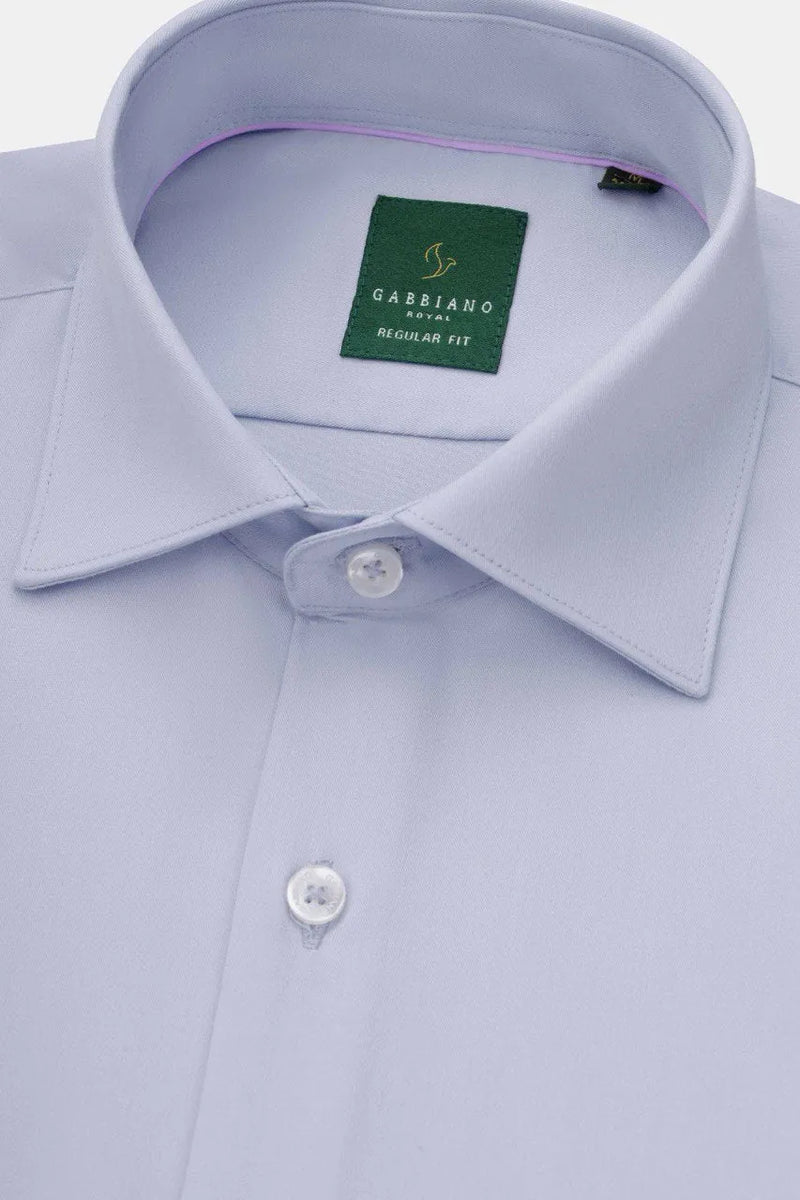 Gabbiano Royal Classic Bamboo Dress Shirt Light Blue Front 