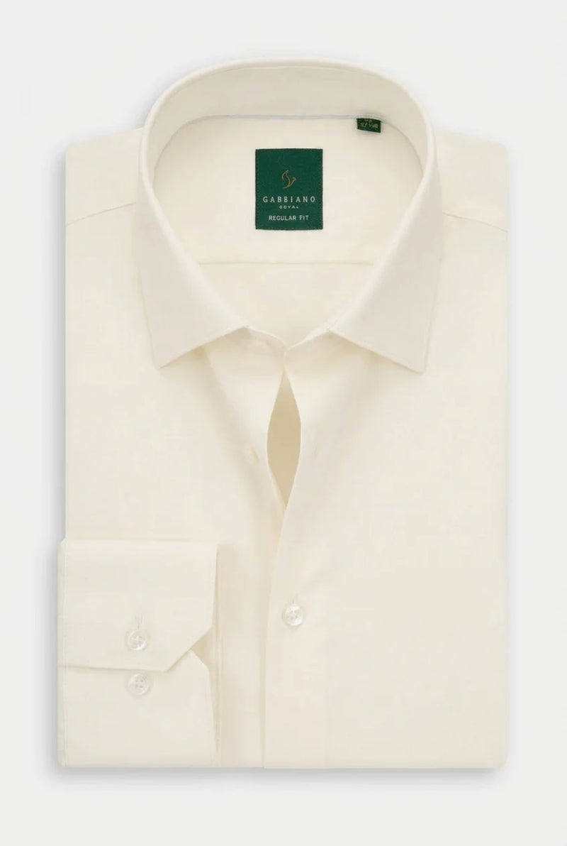 Gabbiano Royal Classic Bamboo Dress Shirt Cream Main