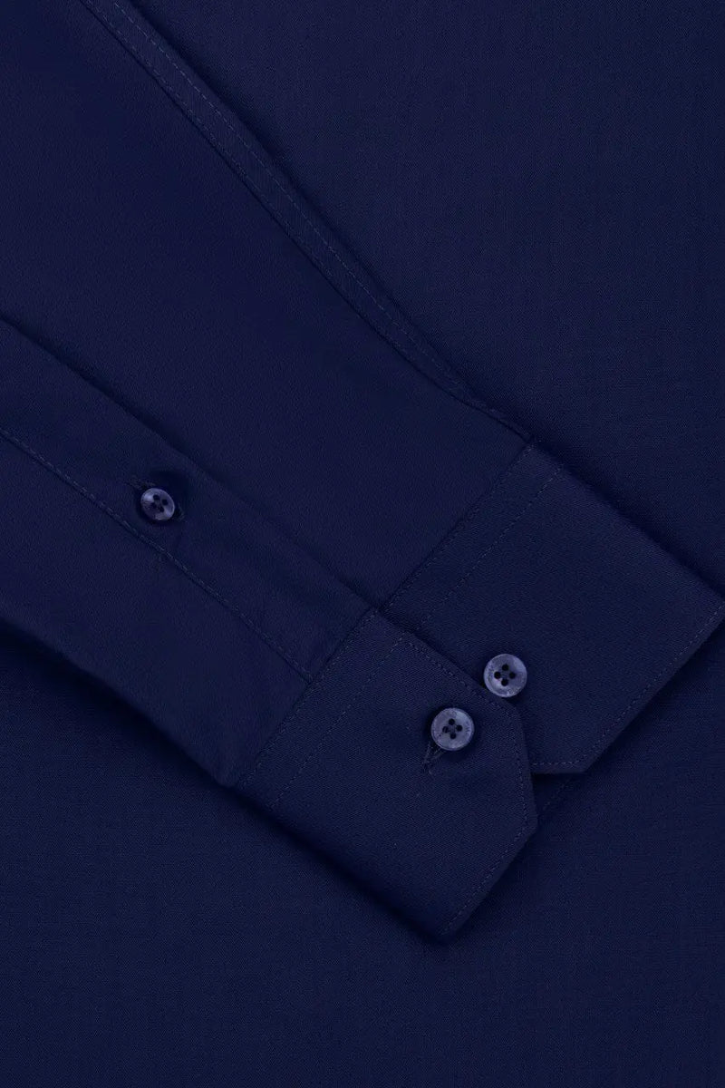 Gabbiano Royal Classic Bamboo Dress Shirt Navy Cuff