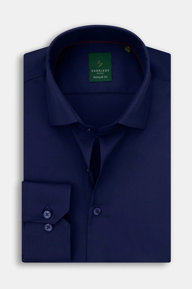 Gabbiano Royal Classic Bamboo Dress Shirt Navy Main