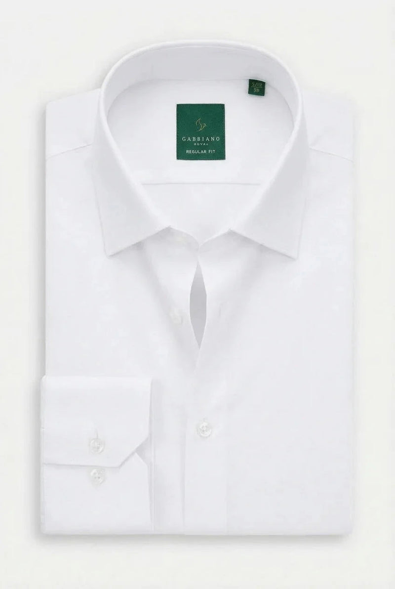 Gabbiano Royal Classic Bamboo Dress Shirt in White Main